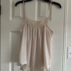 Anthropologie Cream Camisole with Lace Detail